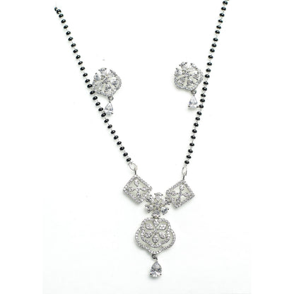 AURIE Enticing American Diamond Mangalsutra with Earrings