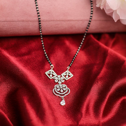 AURIE Enticing American Diamond Mangalsutra with Earrings