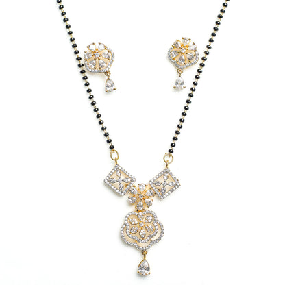 AURIE Enticing American Diamond Mangalsutra with Earrings