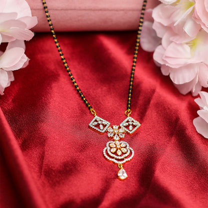 AURIE Enticing American Diamond Mangalsutra with Earrings