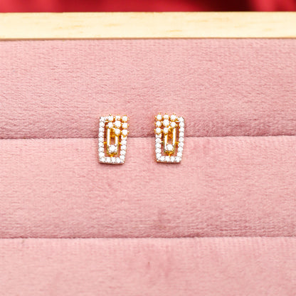 AURIE Rectangular American Diamond Mangalsutra with Earrings