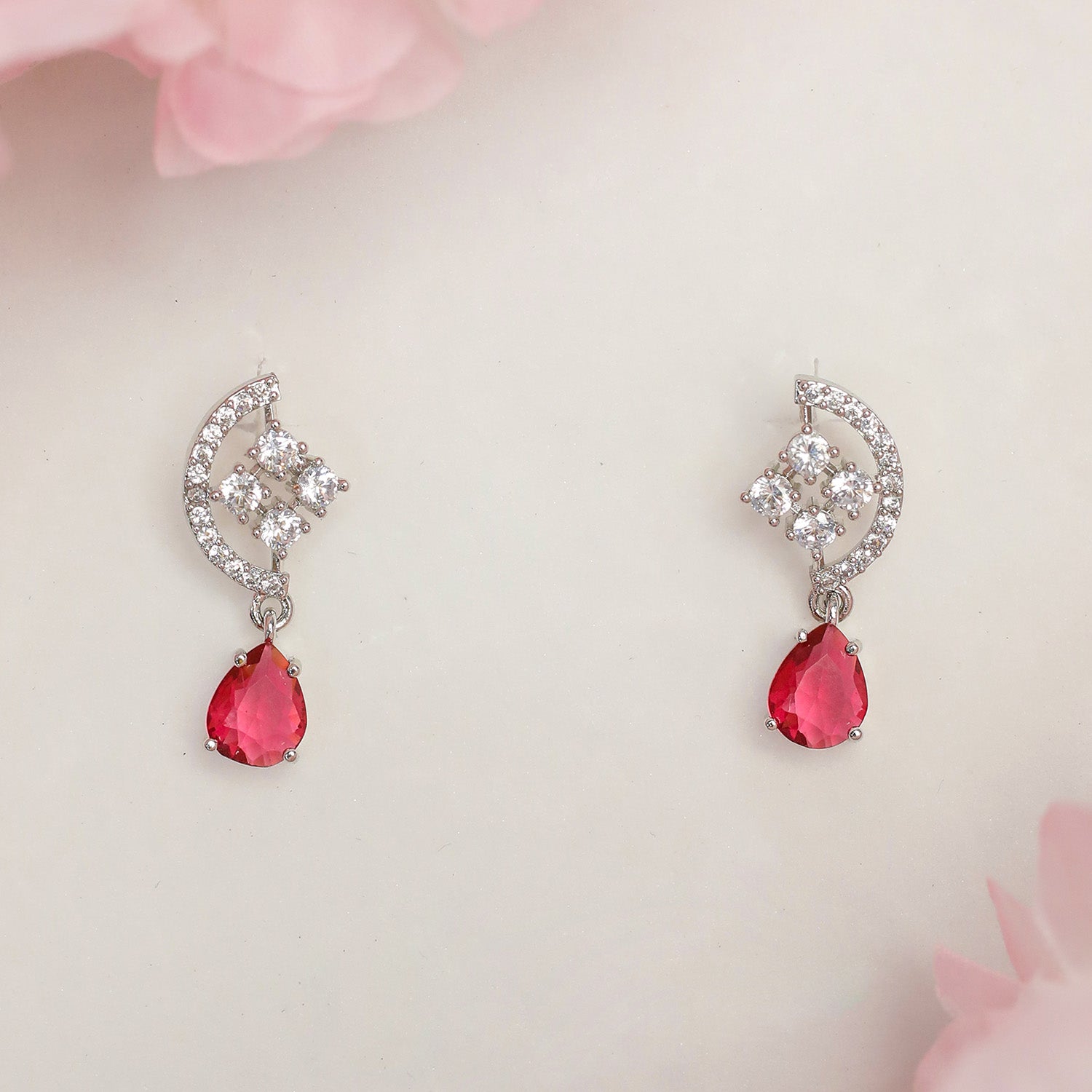 Multicolor Teardrop Stone Necklace Set for Girls & Women's