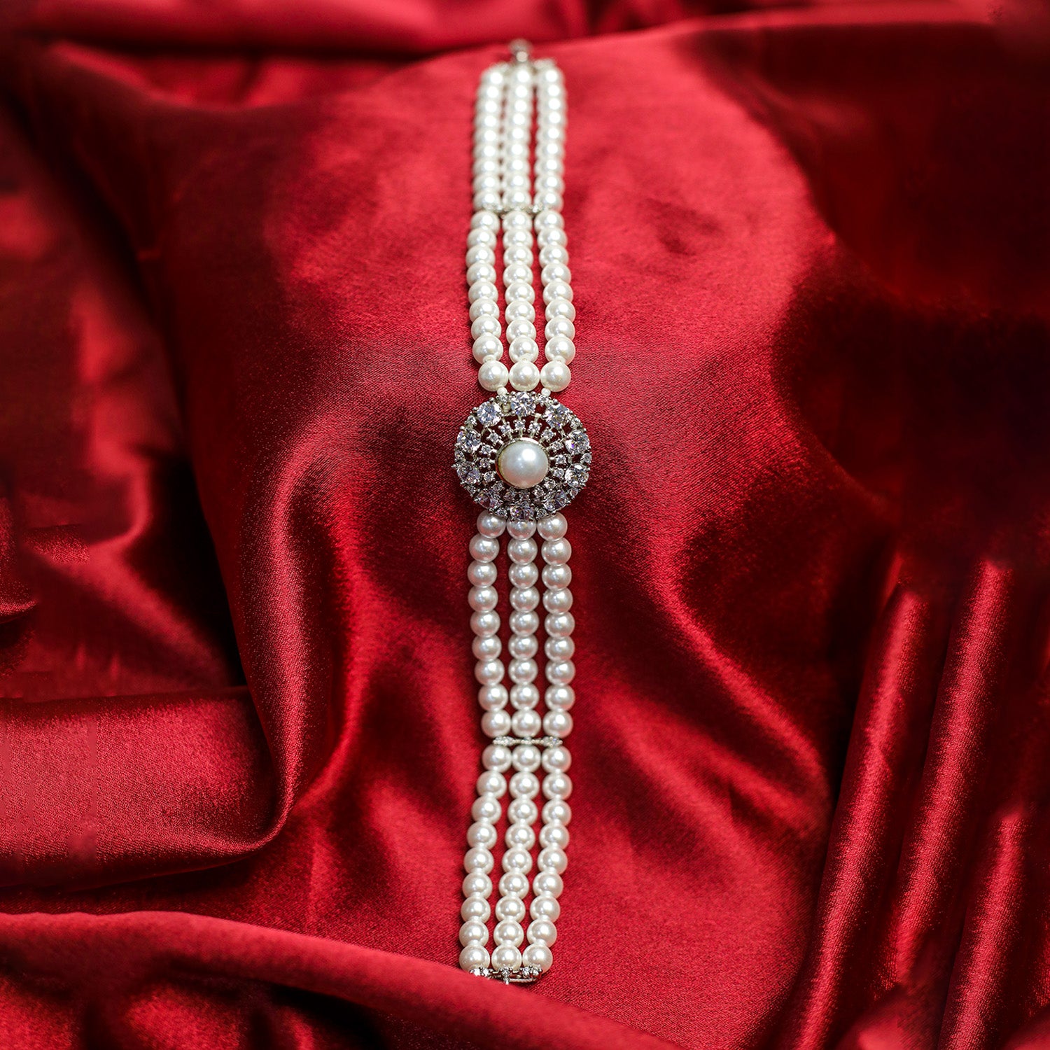 Multi-Strand Pearl Choker Necklace Set for Girls & Women's