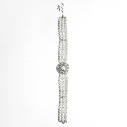 Multi-Strand Pearl Choker Necklace Set for Girls & Women's