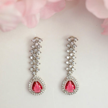 Striking Floral Lightning AD Stones Necklace for Girls & Women's