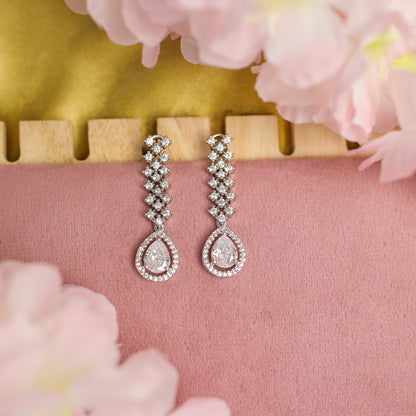Striking Floral Lightning AD Stones Necklace for Girls & Women's