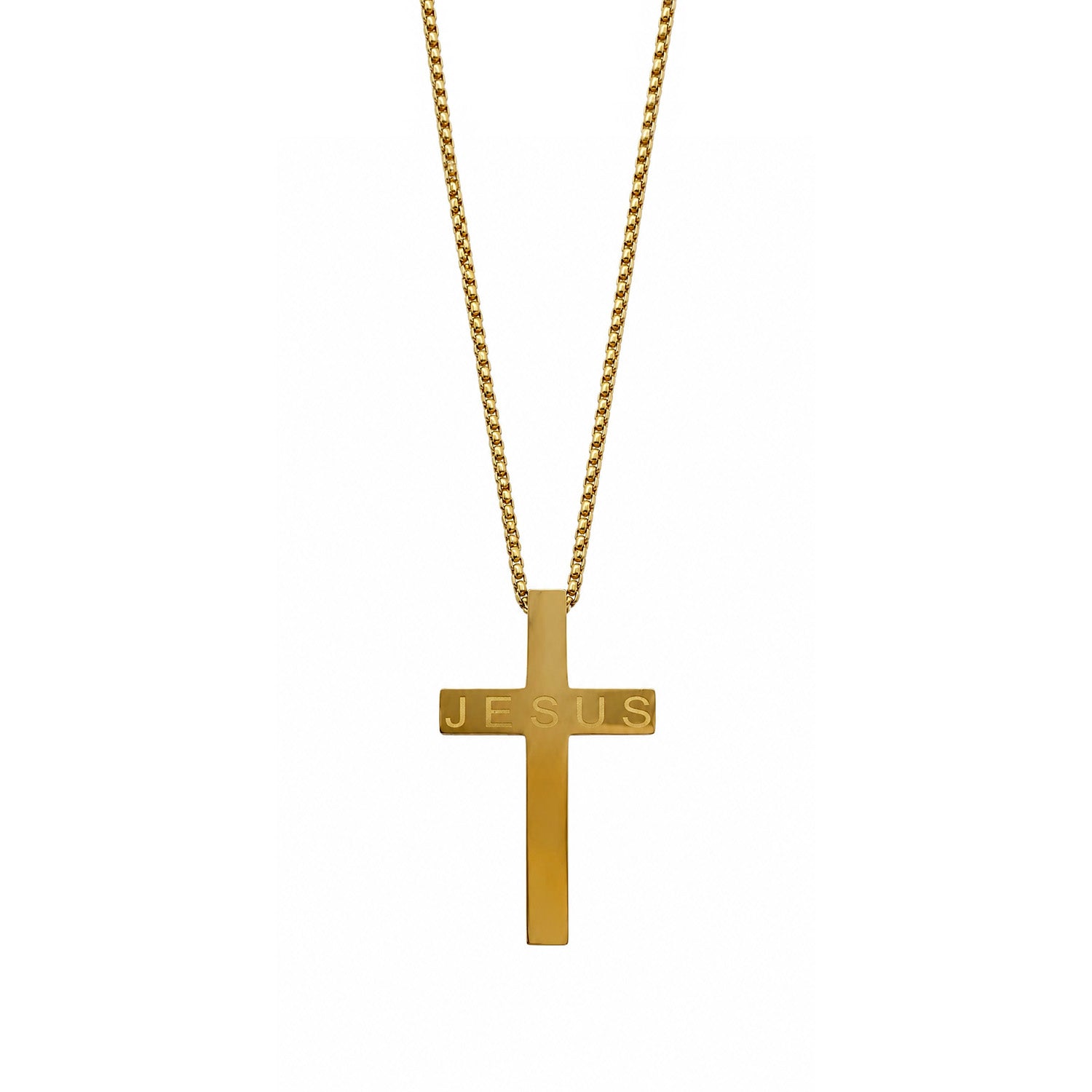 Jesus Inscripted Cross Pendant For Men & Boys