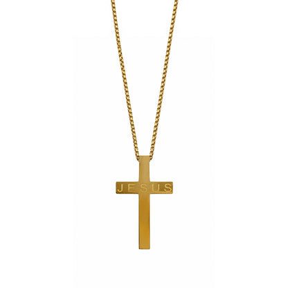 Jesus Inscripted Cross Pendant For Men & Boys