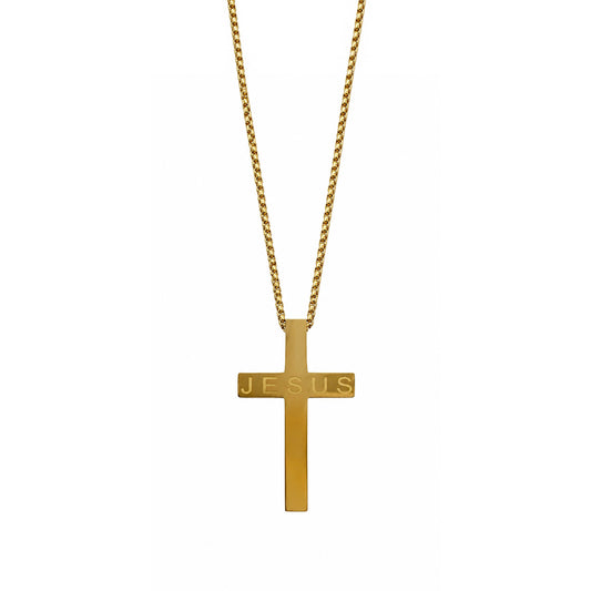Jesus Inscripted Cross Pendant For Men & Boys