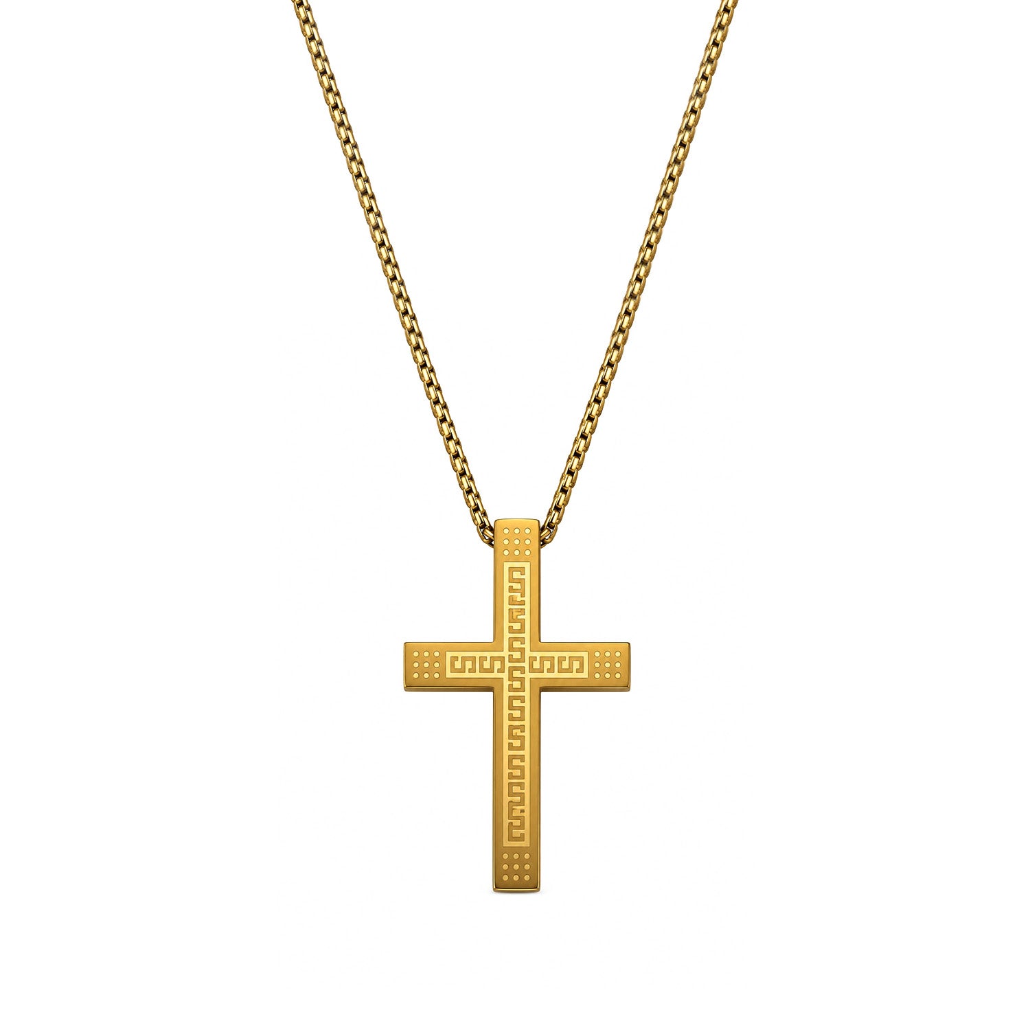 Greek Key meander Pattern Pendant For Men & Boys