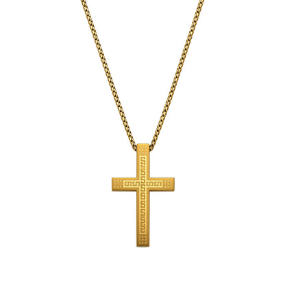 Greek Key meander Pattern Pendant For Men & Boys