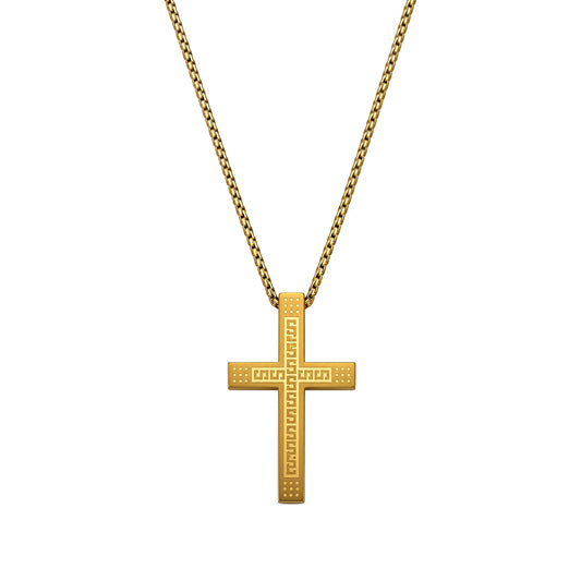 Greek Key meander Pattern Pendant For Men & Boys