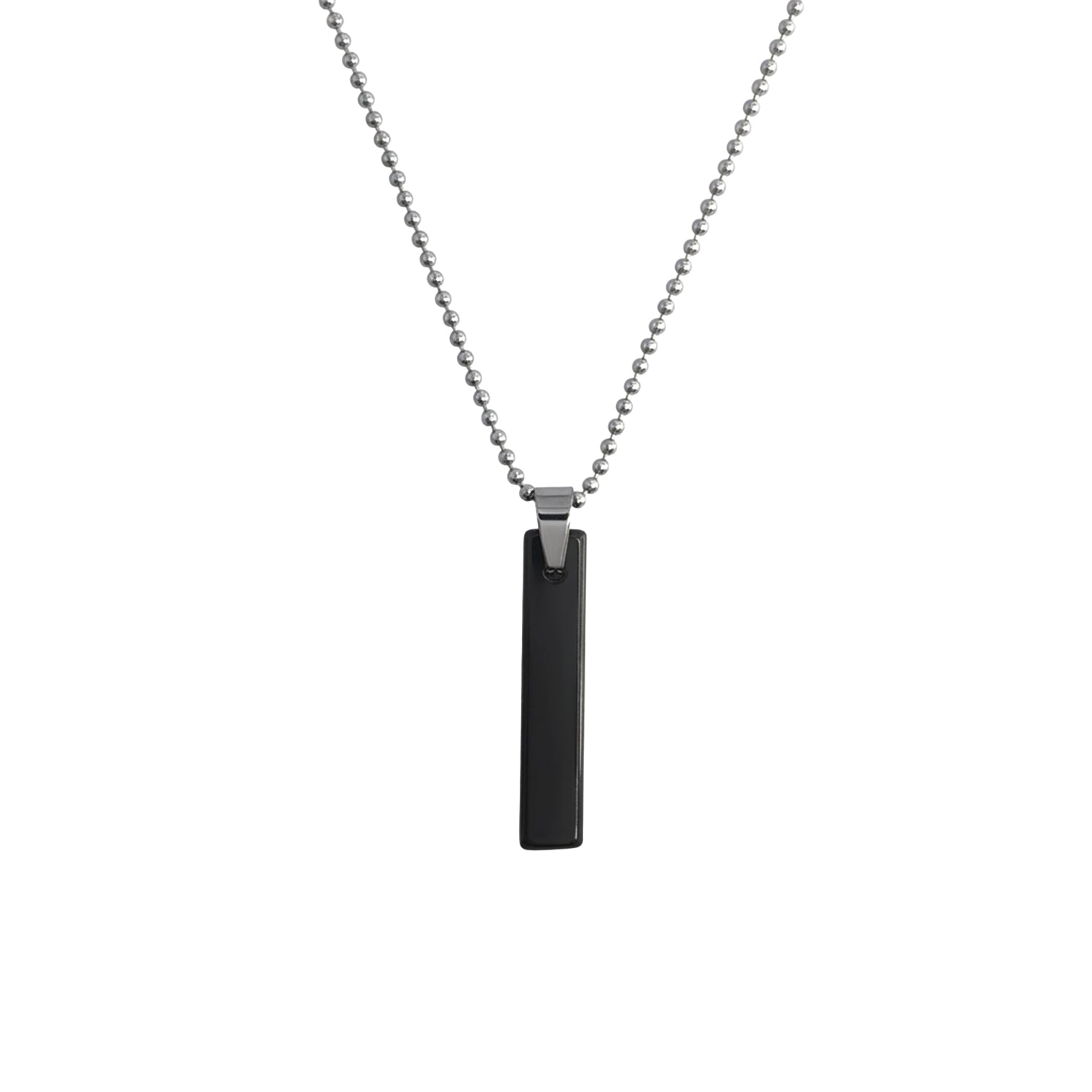 Minimalist Keyhouse Bar Alloy Pendant With Chain For Men & Boys