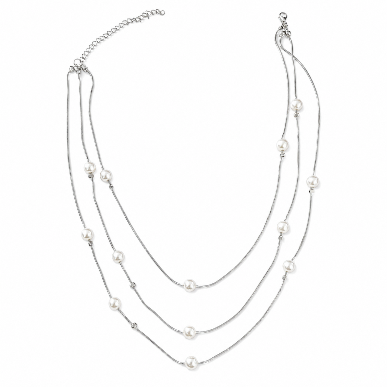 Three Layered Design Beaded Pearls Pendant for Girls & Women's