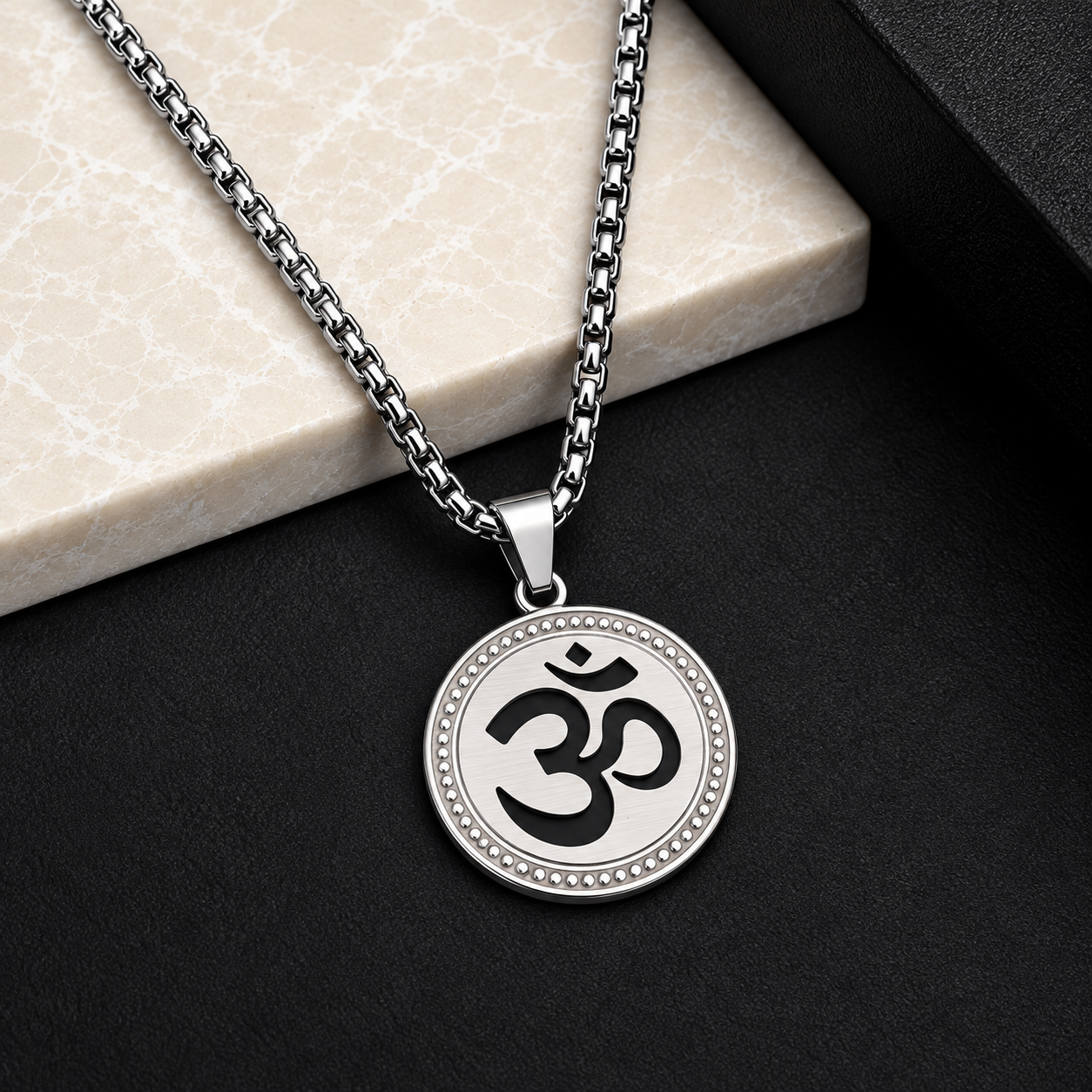 Circular Cutout Om Symbol Pendant for Men