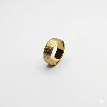 Classic Friend inscribed Band Ring With AD Stone for Men & Women