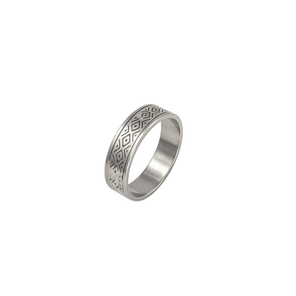 Geometric Celtic Weave Pattern Ring for Men & Women