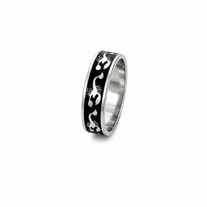 Round Scorpion Wave Style Pattern Ring for Men & Women
