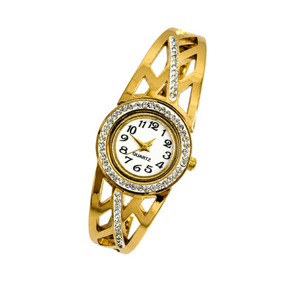 Heaven Interline AD Studded Wrist Band Bracelet Watch For Girls & Women