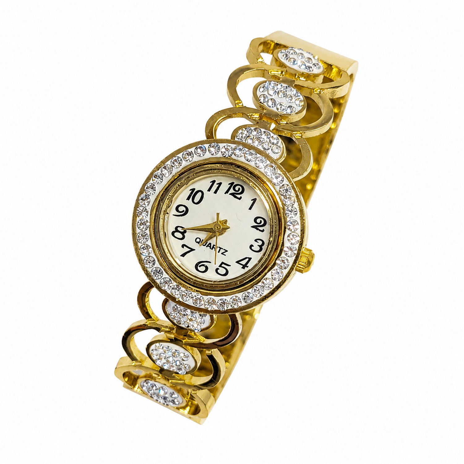 Heaven Interline AD Studded Wrist Band Bracelet Watch For Girls & Women