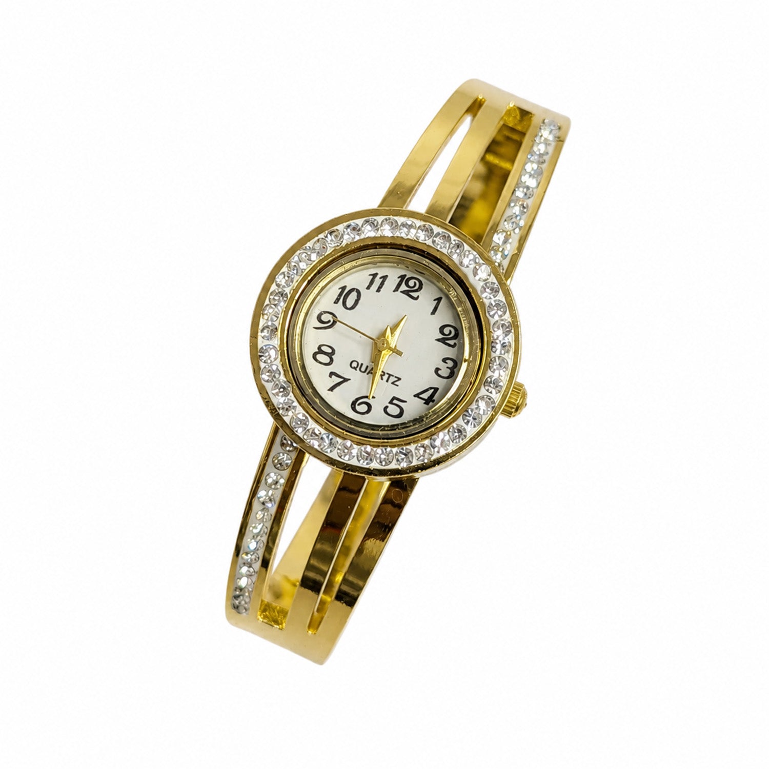 Classic Surgical Grade Design AD Studded Band Bracelet Watch For Girls & Women