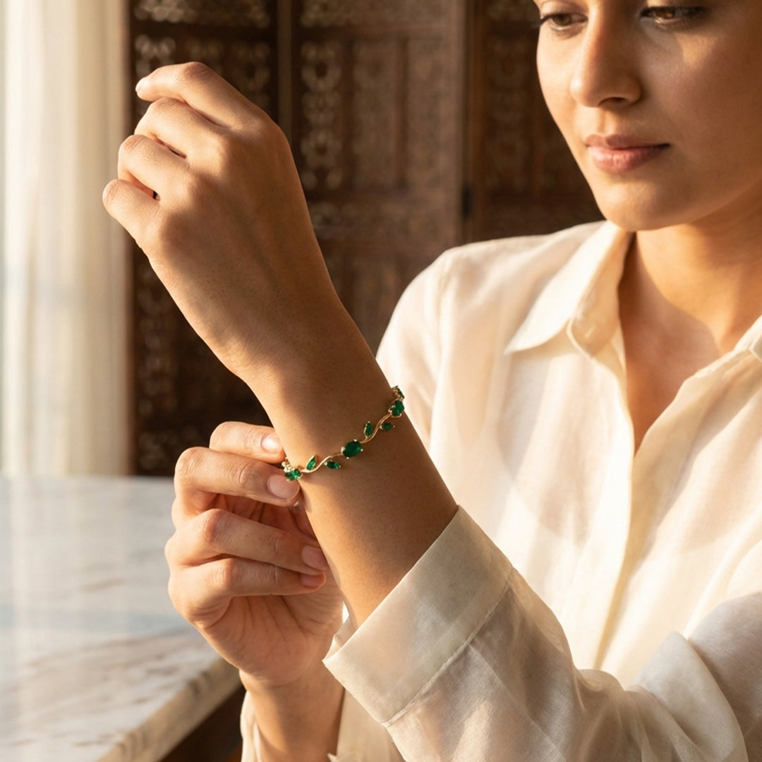 AD Stone Tulip Bracelet for Women & Girls