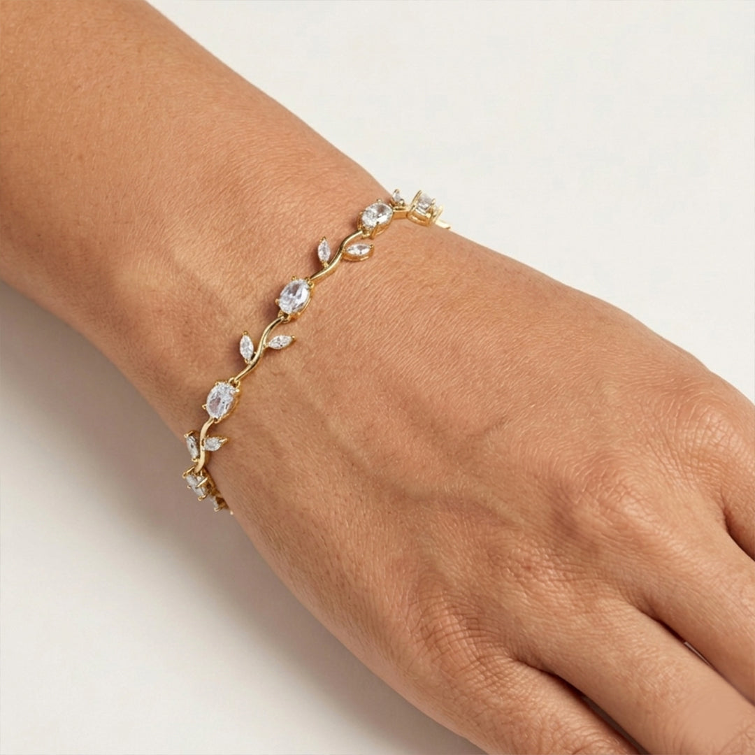 AD Stone Tulip Bracelet for Women & Girls