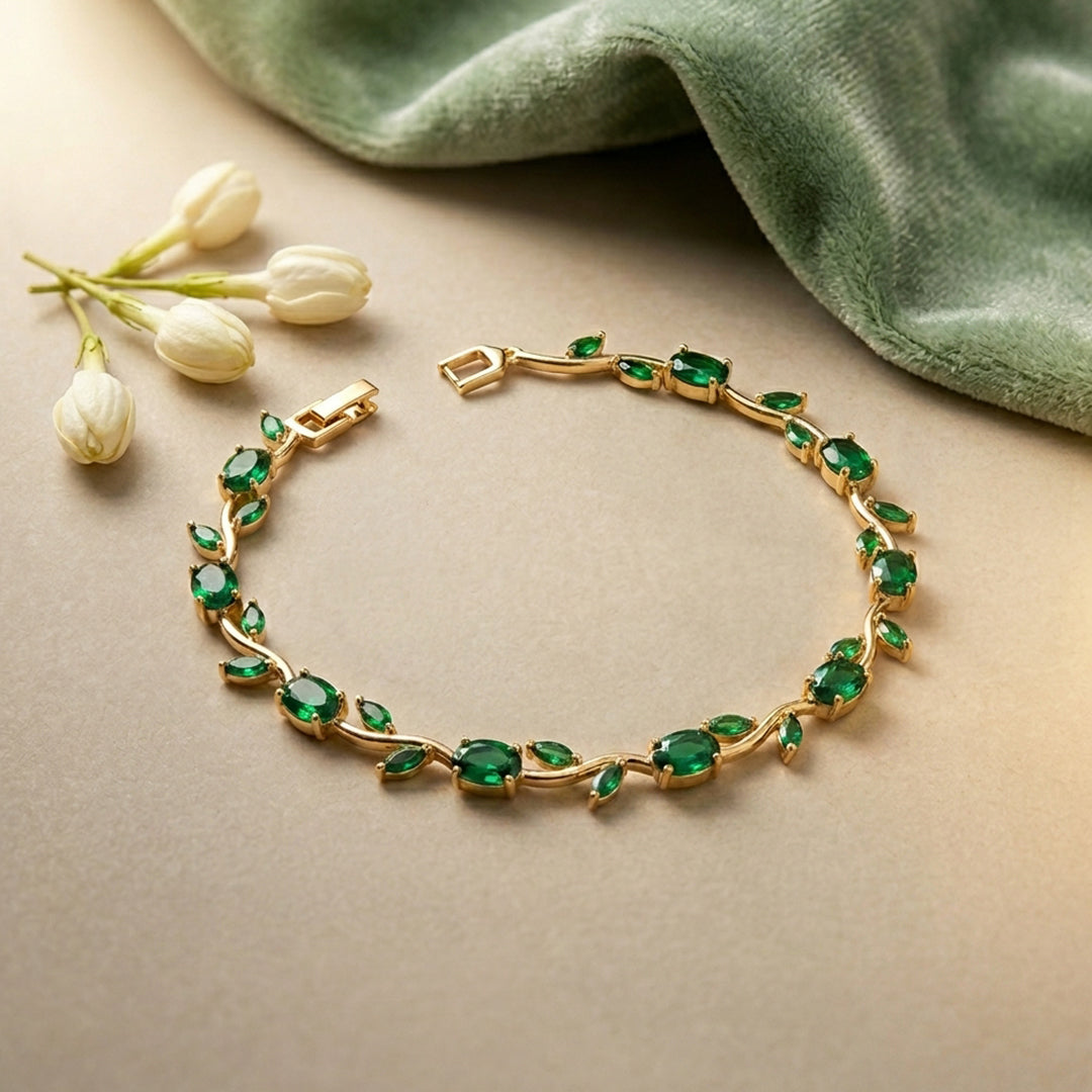 AD Stone Tulip Bracelet for Women & Girls