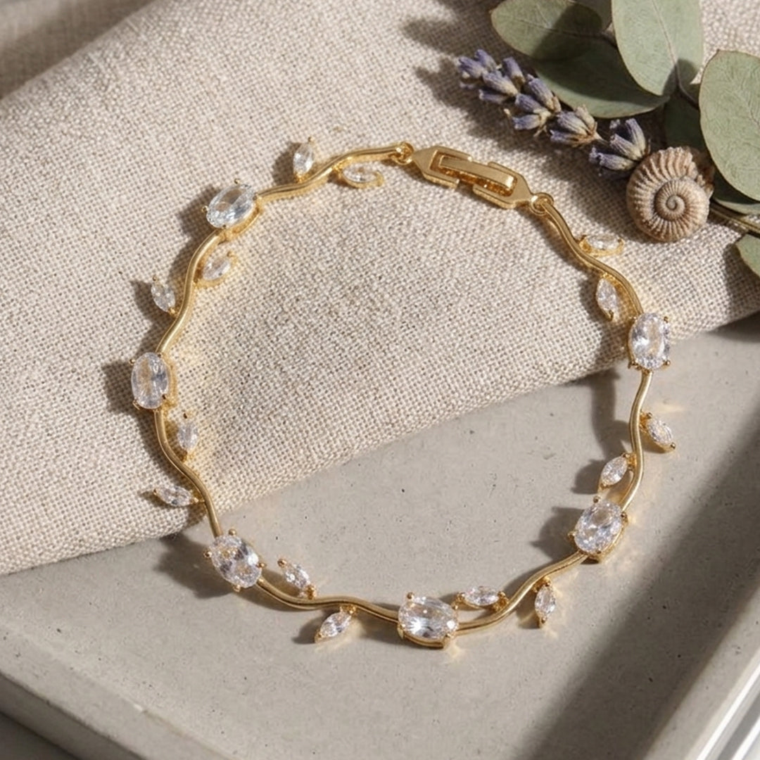 AD Stone Tulip Bracelet for Women & Girls