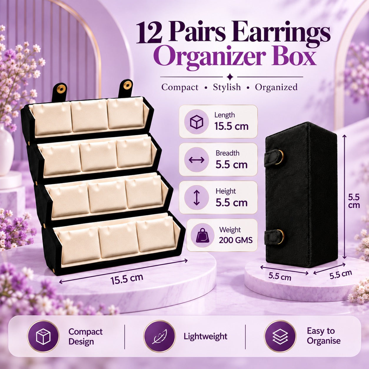 Aurie 12 Pairs Cute Earrings Set for Girls & Women