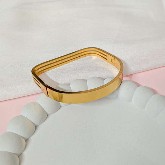 Minimalist Tri Line Rib Hand Cuff Bracelet for Girls & Women's