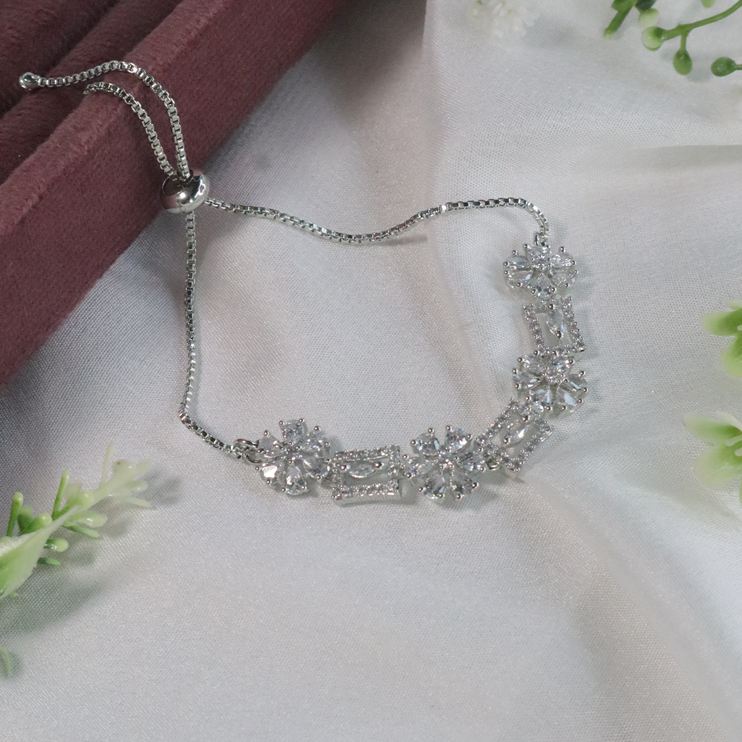 Silver Sparkle  American Diamond Bracelet