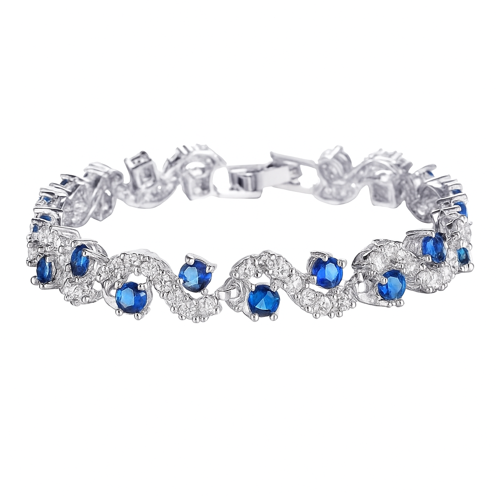 Royal Blue Stone Link Bracelet
