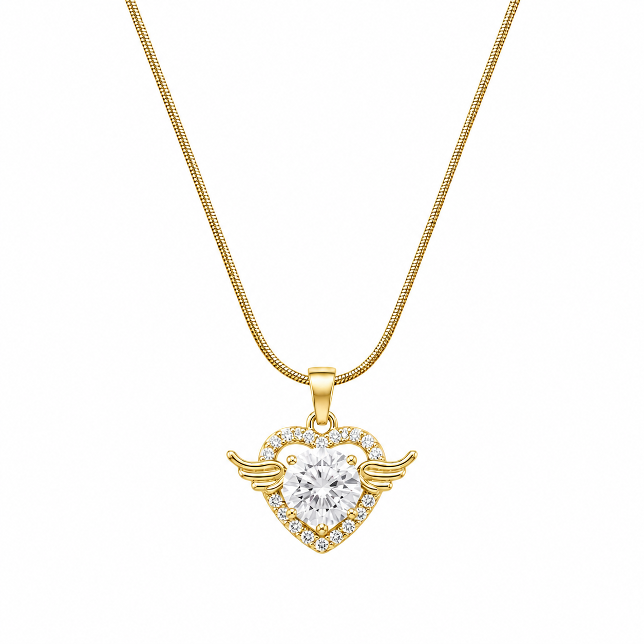 Angel Wings Central Stone Pendant for Girls & Women's