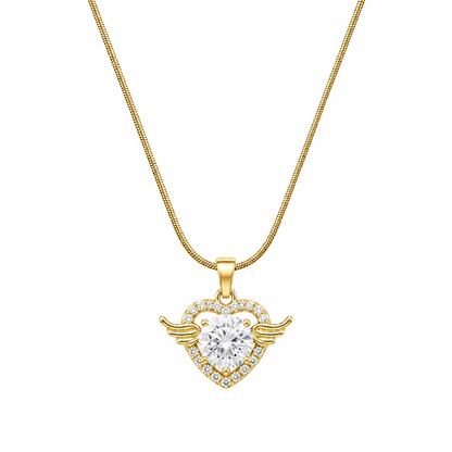 Angel Wings Central Stone Pendant for Girls & Women's