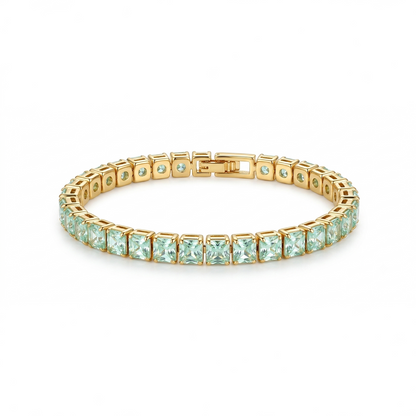 CZ Stone Princess Tennis Bracelet With Hinged Clasp For Girls & Women's