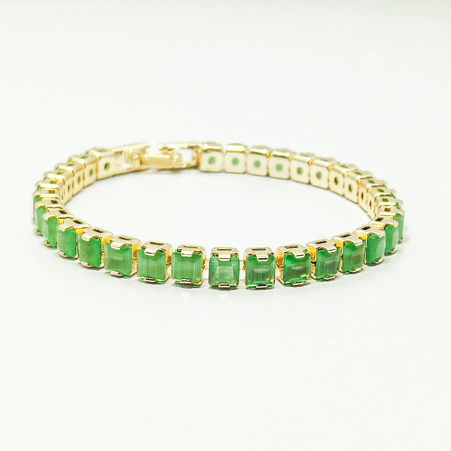 CZ Stone Princess Tennis Bracelet With Hinged Clasp For Girls & Women's