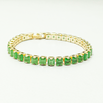 CZ Stone Princess Tennis Bracelet With Hinged Clasp For Girls & Women's