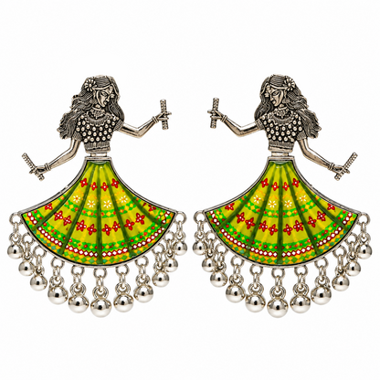 Oxidized Garba Dancer Drop Earrings for Girls & Women's