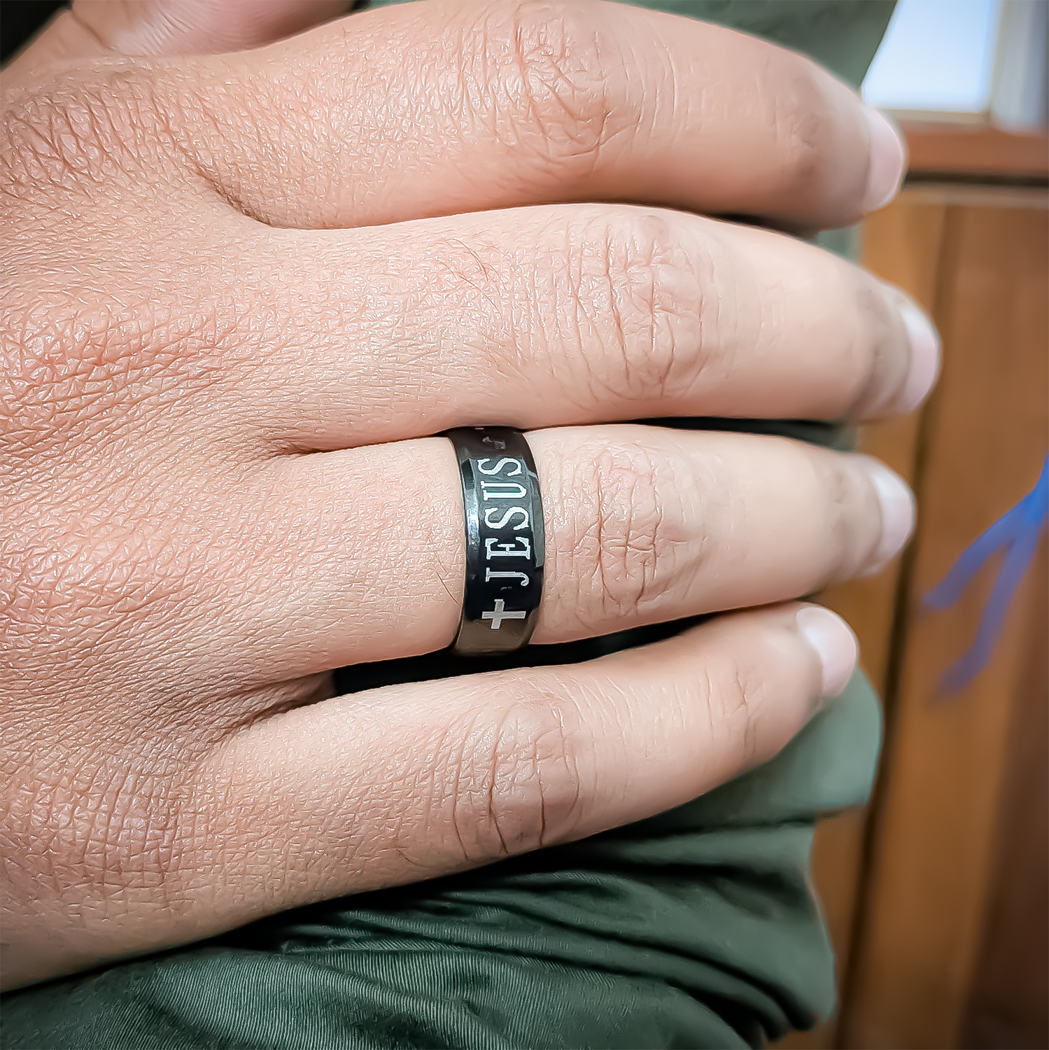 Classic JESUS inscribed Minimal Band Ring for Men & Women