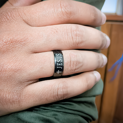 Classic JESUS inscribed Minimal Band Ring for Men & Women