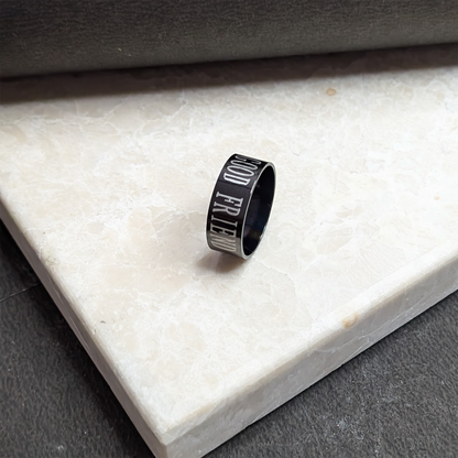 Classic Good Friend inscribed Minimal Band Ring for Men & Women