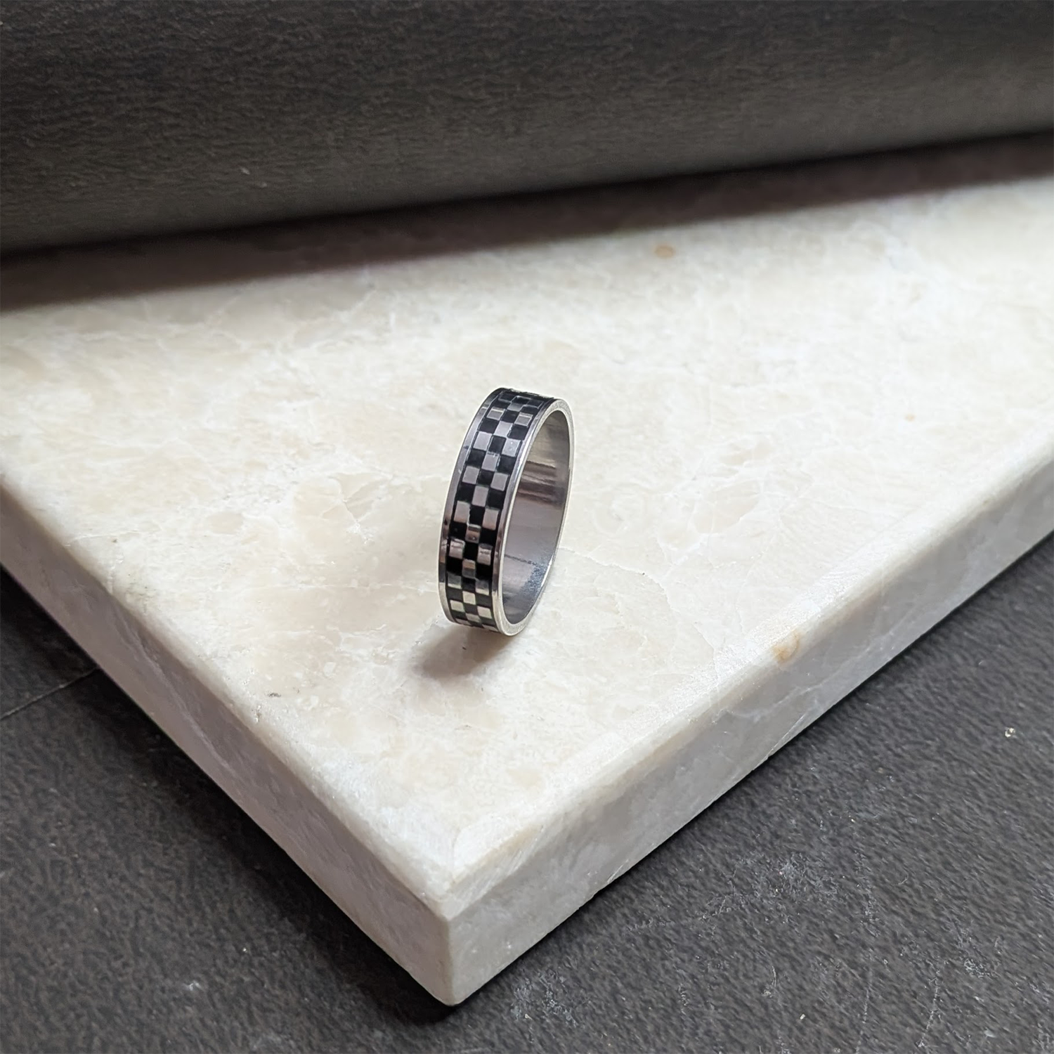 Geometric Square Box Pattern Ring for Men & Women