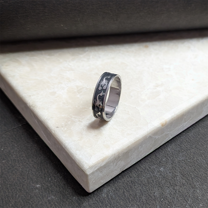 Round Scorpion Wave Style Pattern Ring for Men & Women