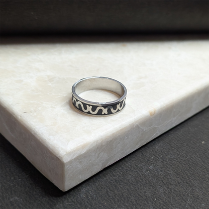 Round Infinity Wave Style Pattern Ring for Men & Women