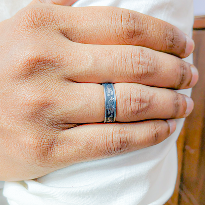 Round Scorpion Wave Style Pattern Ring for Men & Women