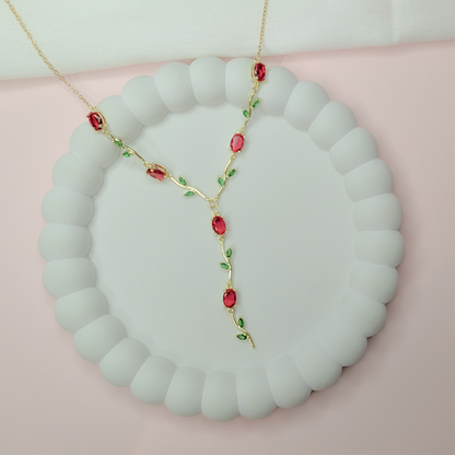 Peacock Tulip Leaf Accents Pendant for Girls & Women's