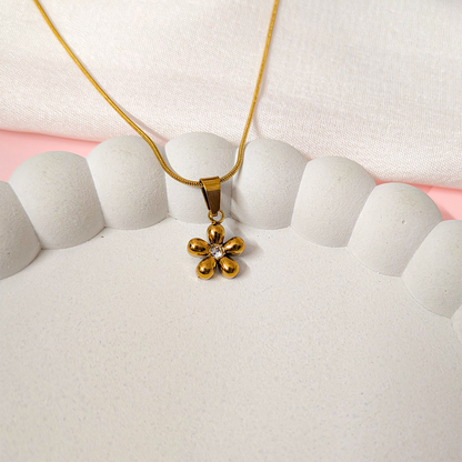Star Puffy Rounded Petal Charm Pendant for Girls & Women's