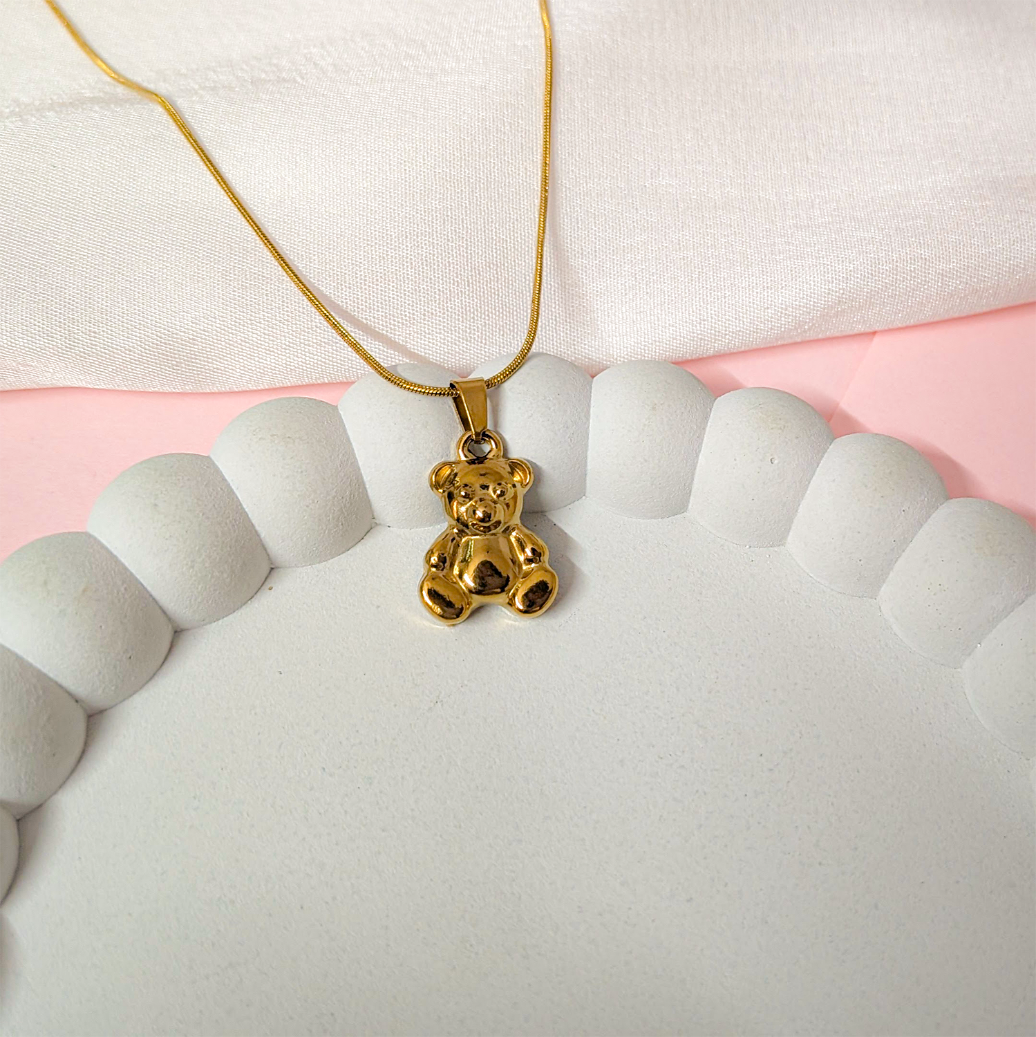 Delicate Mini Cute Teddy Pendant for Girls & Women's