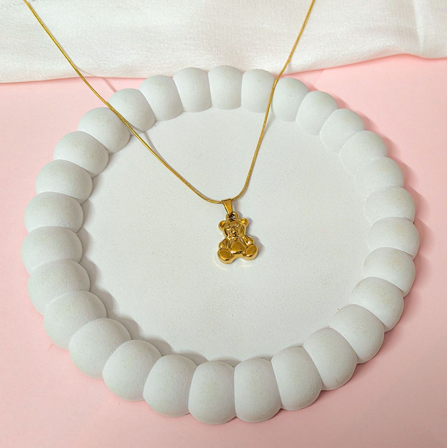 Delicate Mini Cute Teddy Pendant for Girls & Women's